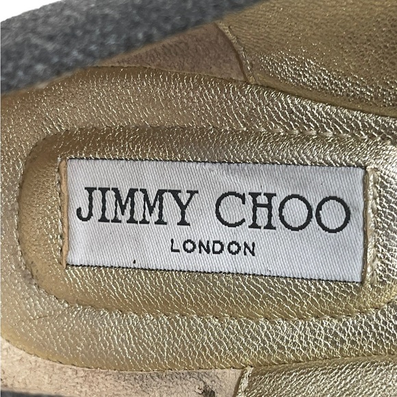 Authentic Jimmy Choo Grey Metallic ballet flats size 38 - Picture 9 of 15